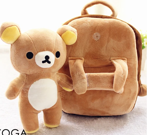 

Candice guo plush toy stuffed doll cartoon funny Rilakkuma ted teddy bear baby backpack Satchel shoulder bag schoolbag package