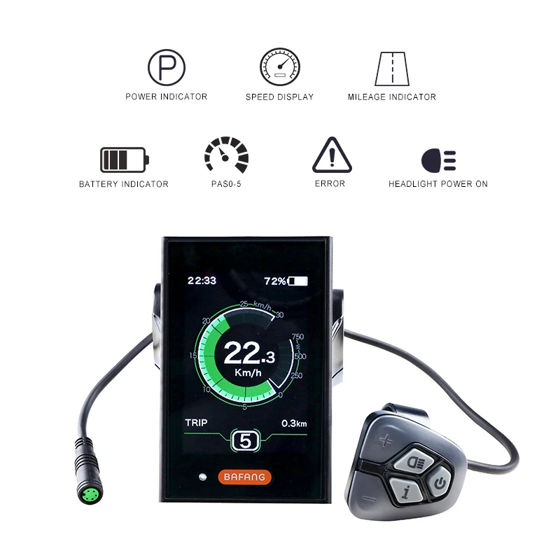 Best Bafang DPC18 LCD Display BBS BBS01 BBS02 BBSHD 36V 43V 48V 5 Pin Electric Bike 8Fun Mid Motor Speed Controller USB Interface 0