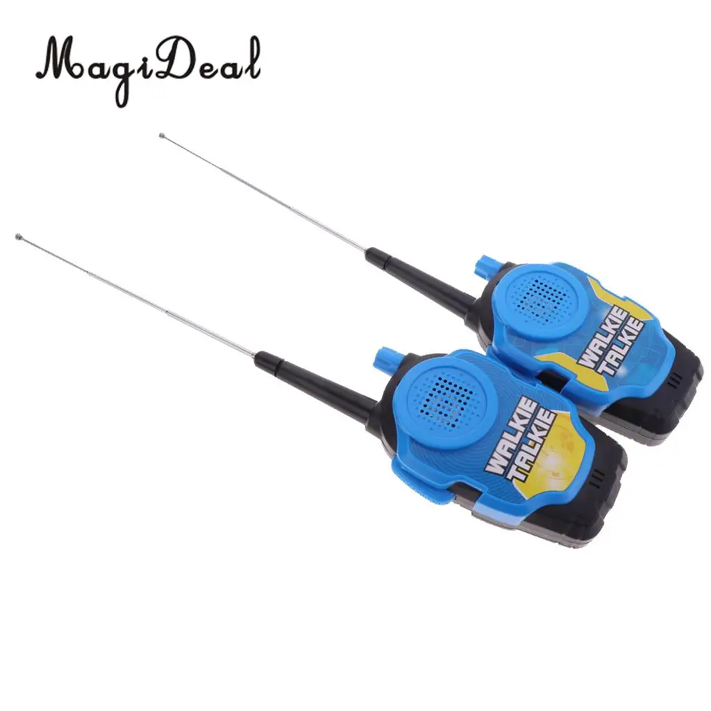 2Pcs Electronic Walkie Talkie Toy Portable Two-Way Radio Interphone Pretend Play Phone Game Outdoor Communication Toys Kids Gift