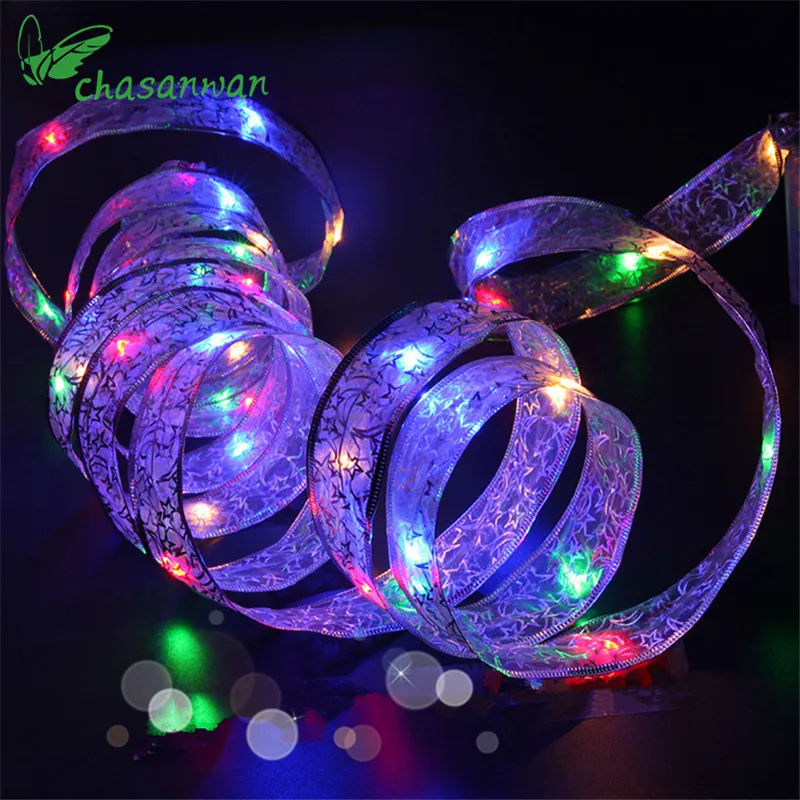 

4 Meters 40 Lights Creative LED Butterfliy Bow Light String Christmas Ornaments for Home New Year Gifts Navidad Noel Natal,T