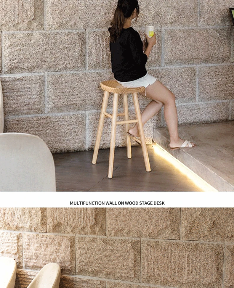 Без скандинавского барного стула Современный стул в стиле минимализм твердый деревянный домашний креативный модный высокий стул табуре де бар модеран Банко