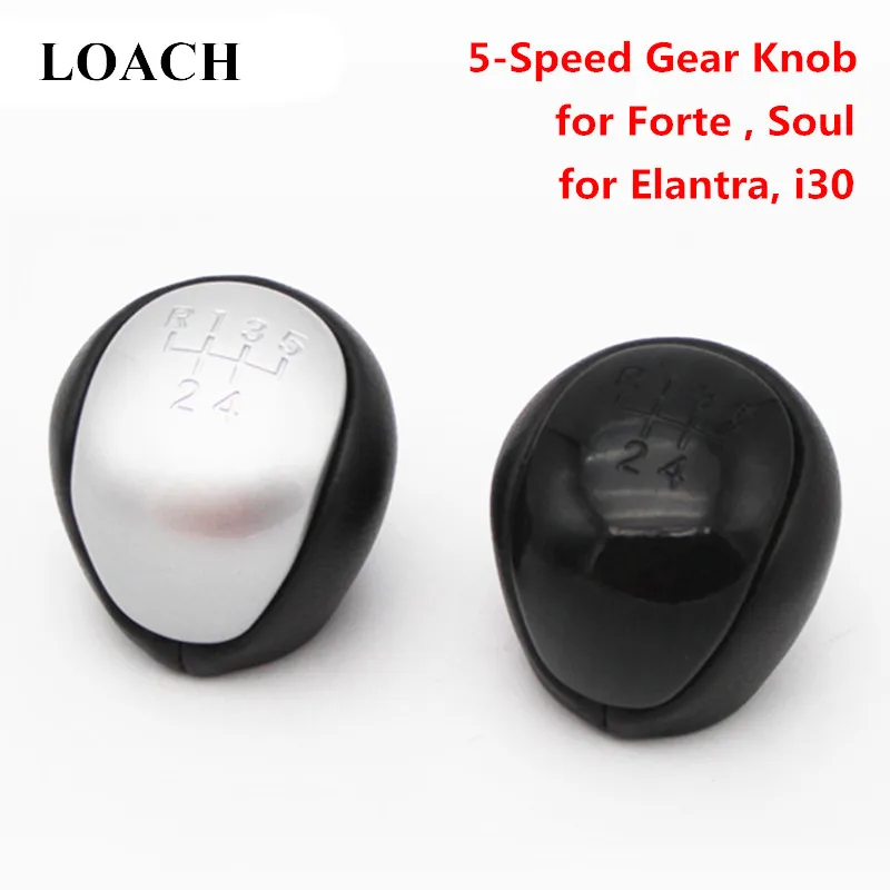 

5 Speed MT Car Gear Shift Knob for Kia Forte Soul for Hyundai Elantra i30 Gearshift Shifter Lever Stick Pen Arm Black PU Leather