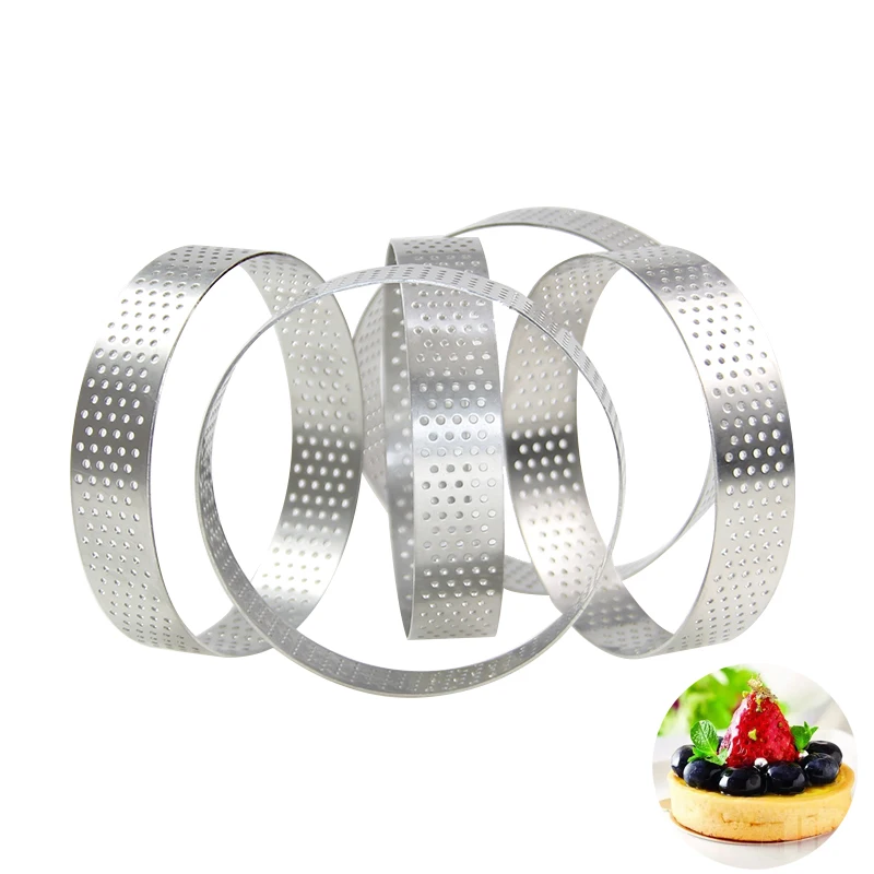 

5pcs/Set Stainless Steel Cake Making Molds Round Mousse Cake Fruit Pie Dessert DIY Decoration Circle Mould Kitchen Bakeware Mold