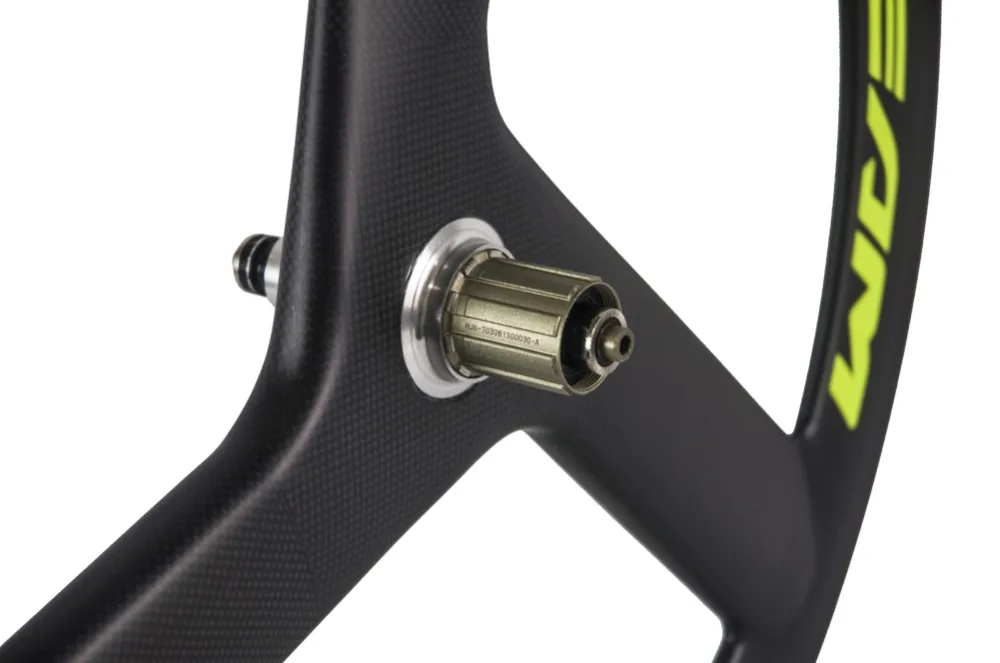 Excellent Hot sale! aero 700c 3spoke wheels carbon 56mm clincher fixed gear tri spokes road bicycle wheel 4