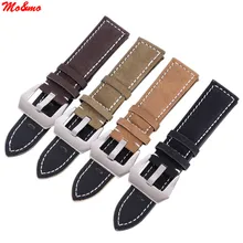 Men’s Watch Bracelet Strap Stainless Steel Leather Matte Leather Buckle Watch Band