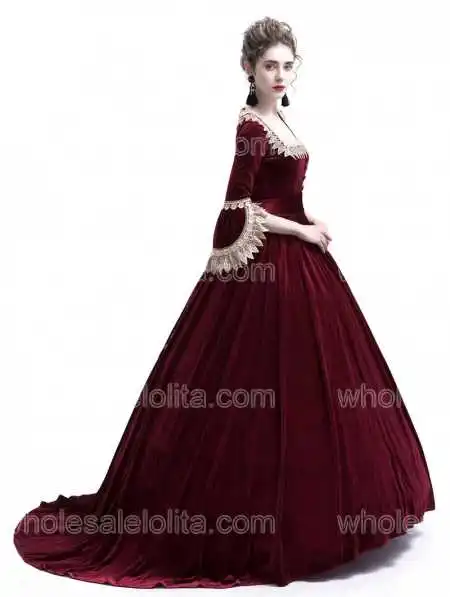 wine-red-velvet-marie-antoinette-queen-theatrical-victorian-dress5(1)
