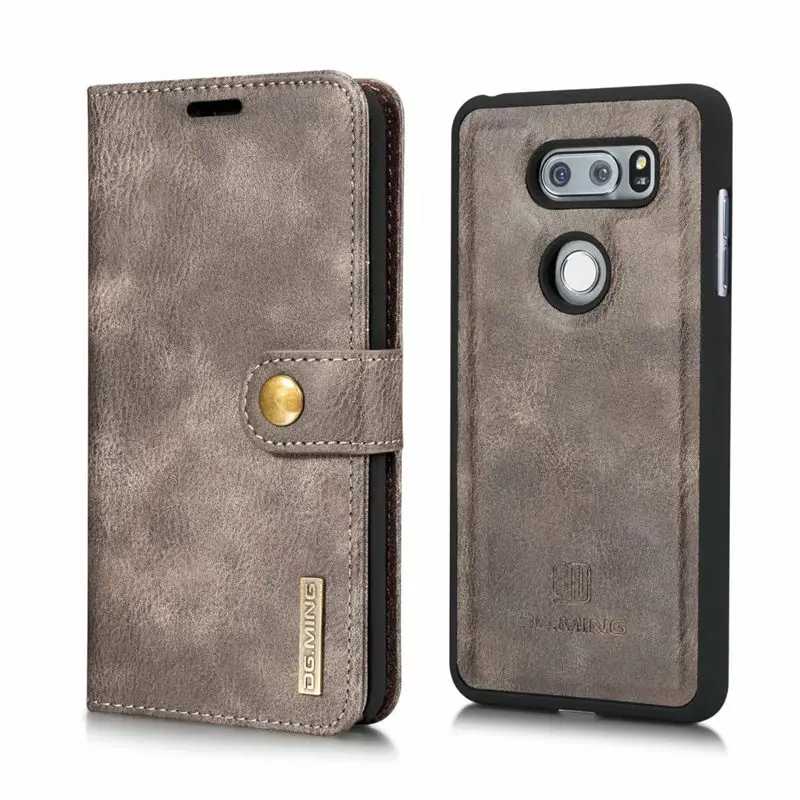 

Luxury Wallet Leather Case For LG V30 V30+ V20 G6 Case 2 In 1 Removable Flip Lady Handbag Purse Pouch For Coque Capa LG G6 Case