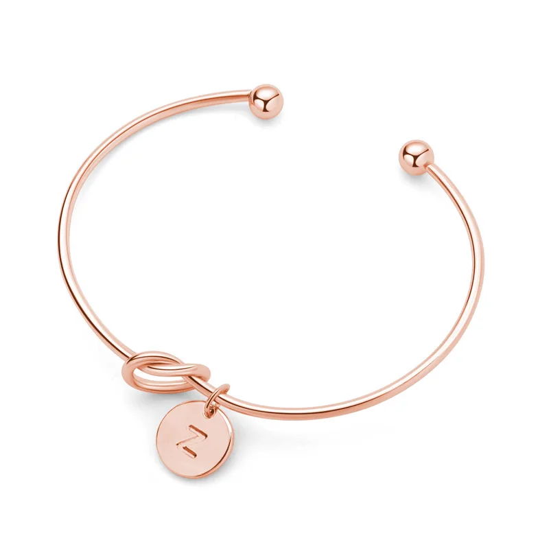 

1 Pcs Sell G-Z Fashion Cuff Bracelets Rose Gold/Silver Alloy Letter Snake Chain Charm Bracelet Female Personality Jewelry