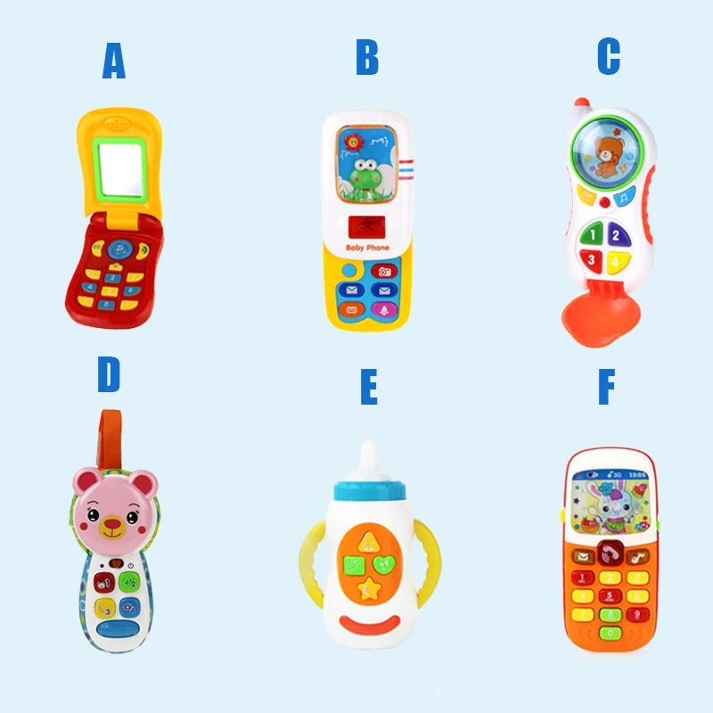 6 Styles Kids Children Smart Phone Toy with Sound Electronic Mobile Cellphone Early Education Flash Musical Toys Gifts |