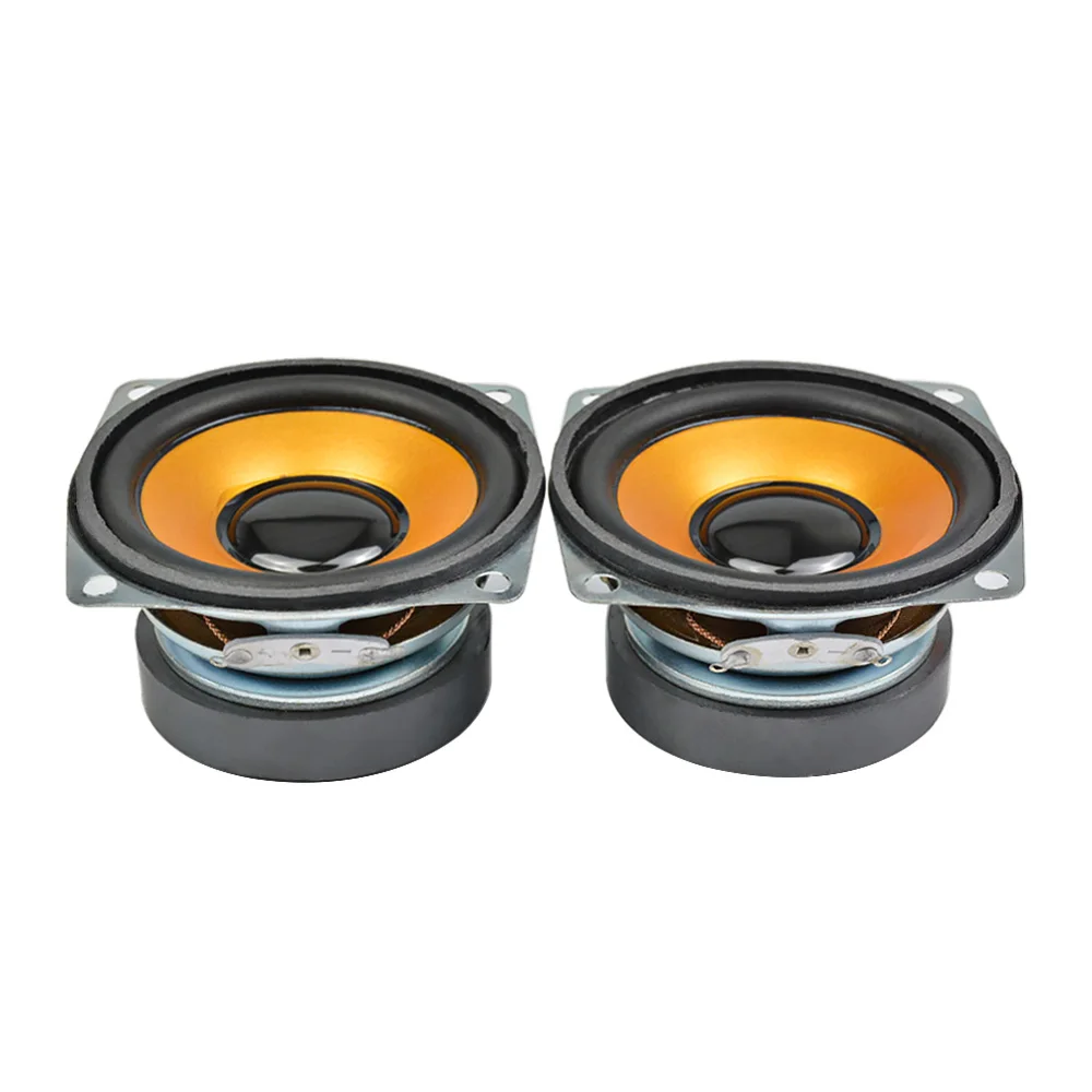 AIYIMA 2PCS 4ohm 5W Audio Speaker 2.5 inch 66mm Full Range Rubber Cone Altavoz Square loudSpeaker DIY Home Theater Sound System