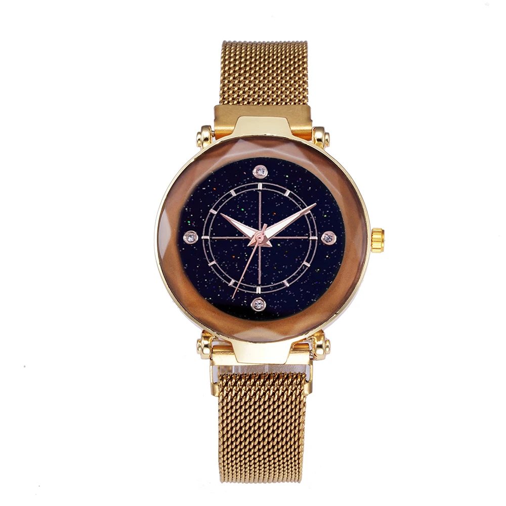 Роскошные женские часы магнитные звездное небо женские часы кварцевые наручные часы Модные женские наручные часы 100 шт./лот