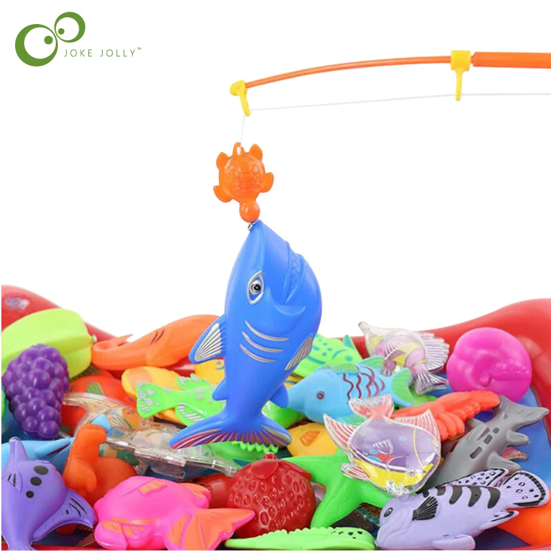 16Pcs/Set Magnetic Fishing Toy Game for Kids 1Pc Rod + 15Pcs 3D Fish Baby Bath  Toys Outdoor fish and fishing rod toys GYH - Realistic Reborn Dolls for  Sale