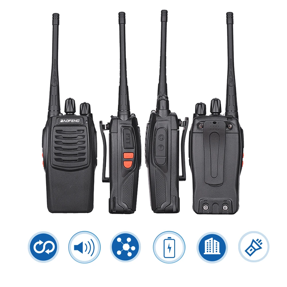 2 шт. Baofeng 888S BF портативная рация 5 Вт Портативное двухстороннее радио UHF 400 470 МГц 16CH