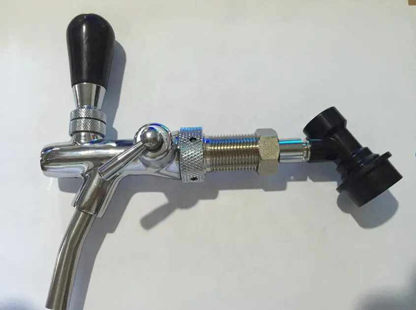 German style brass adjustable beer barrel/column connecting faucet