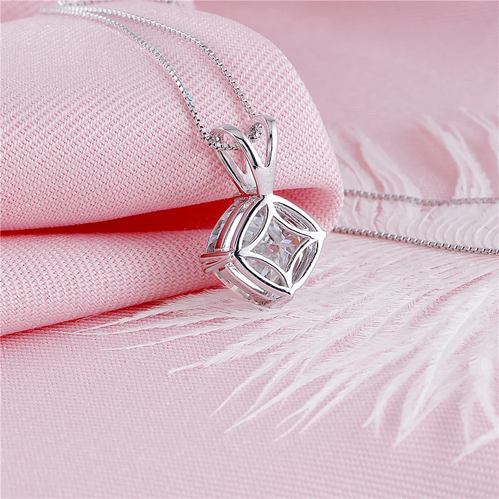 moissanite pendant- silver necklace (5)