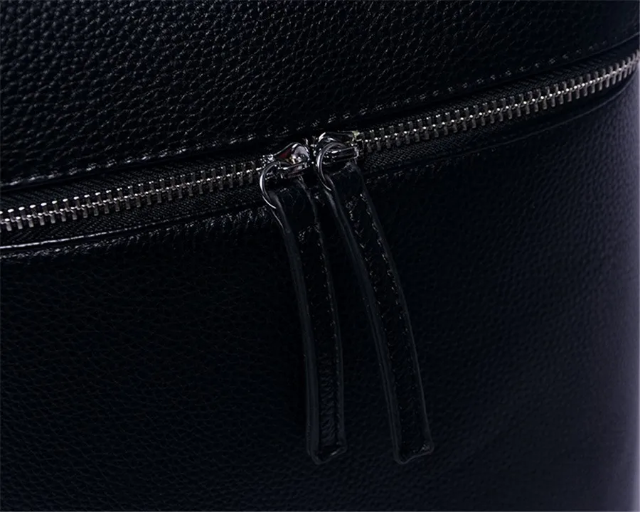 Высокое качество PU кожаные женские рюкзаки простой дизайн одно плечо школьная Студенческая сумка Повседневный Рюкзак черный белый цвет