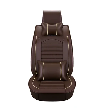 

( Front + Rear )Universal Luxury Leather car seat cover For Toyota Corolla Camry Rav4 Auris Prius Yalis Avensis Runner car style