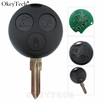 

Okeytech 3 Buttons Smart Remote key 433MHz Board Remote Key Fob Blade For Benz Key Smart Fortwo Forfour Roadster Coupe Crossblad