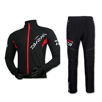 

2018 NEW DAIWA Men Outdoor Sports Long Sleeve Fishing Clothes Pants Coat Suit Warm Jacket Parka Waterproof Hooded Clothing