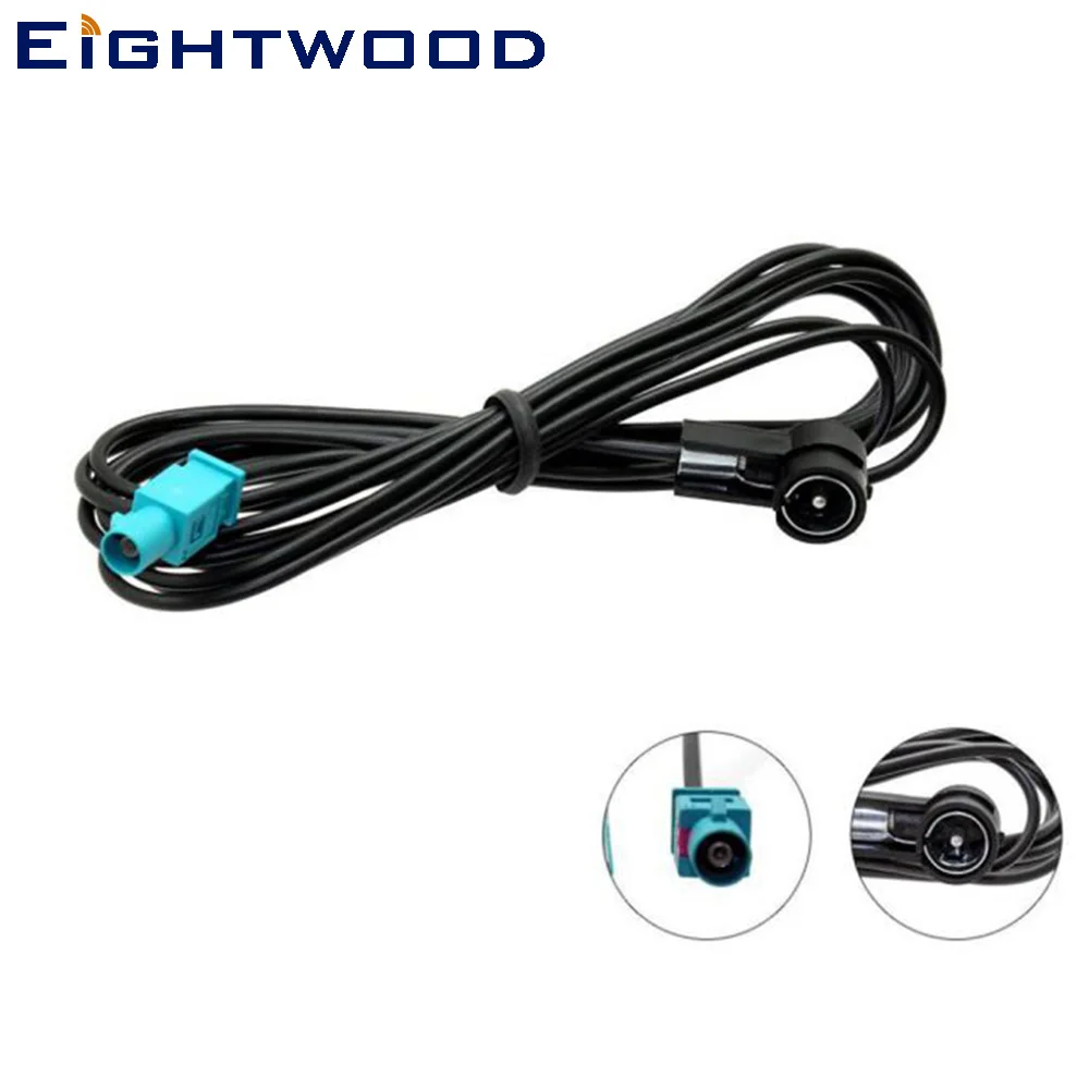

Eightwood 3m Car Radio Stereo Aftermarket Aerial Antenna Adapter Extension Cable Fakra Z Plug to ISO Male Right Angle 9.8 ft