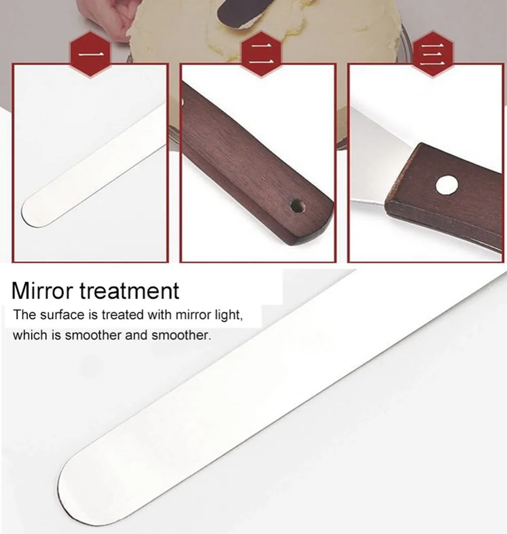 Kitchen Tools Stainless Steel Cake Spatula Butter Cream Icing Frosting Knife Smoother Pastry Cake Decoration kitchen accessories (3)
