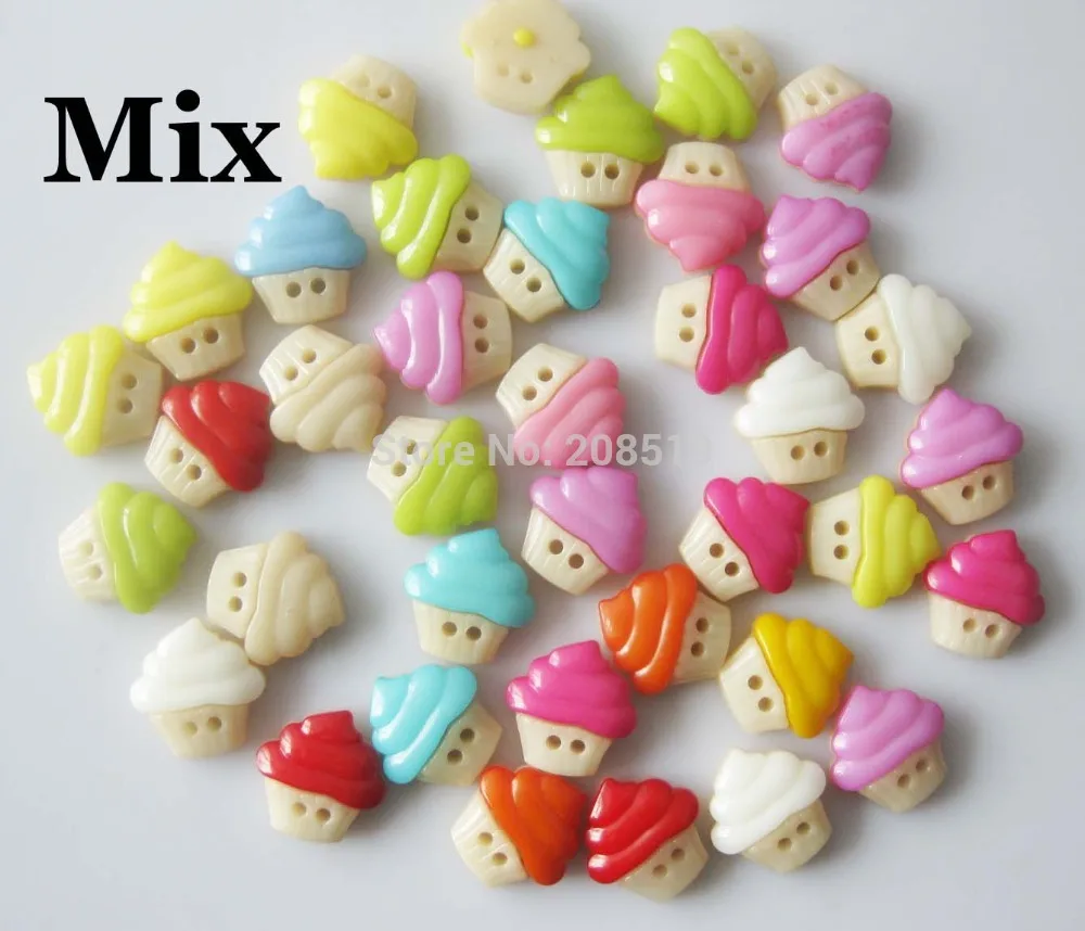NBNOOE Fashion Button baby clothes 300pcs plastic buttons 2 holes