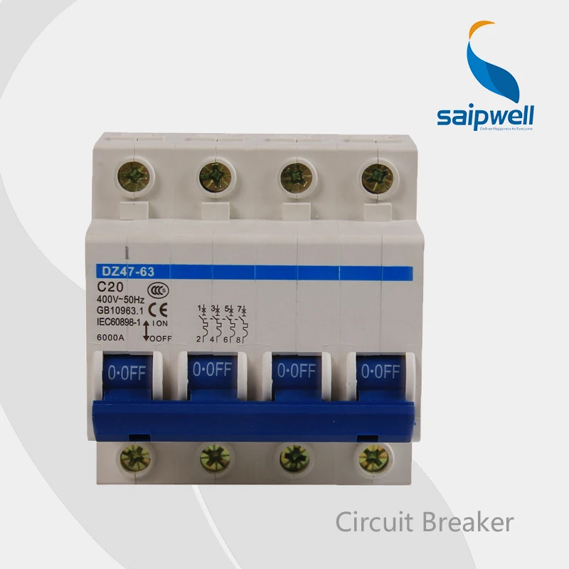 

DC Mini Circuit Breaker/Voltage Protector For Household Use (16A 400V) 4 Holes