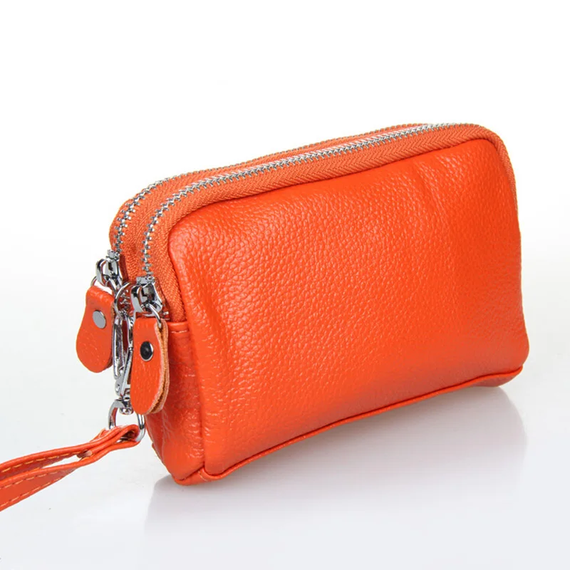 New Arrival Women Clutch Wallets Large Capacity Casual Wallet Leather Purse Double Zipper ...