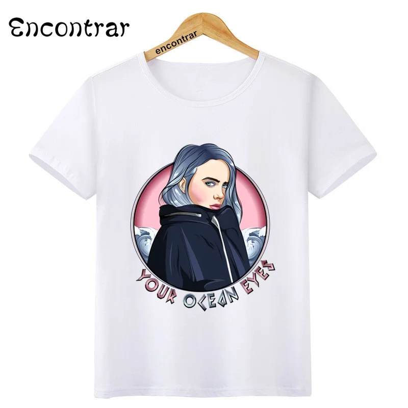 Футболка в стиле хип хоп Billie Eilish Повседневная футболка Летняя с короткими