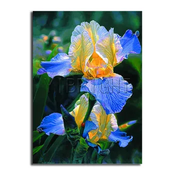 

Full Square Diamond embroidery Cross stitch iris Full Round Diamond mosaic blue DIY 3D Diamond painting flower landscape