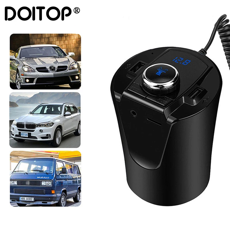 

DOITOP Car Charger Cup Socket Quick Charge Fast Charging QC Fast Charger Pad For iphone X/iphone 8 Plus Samsung