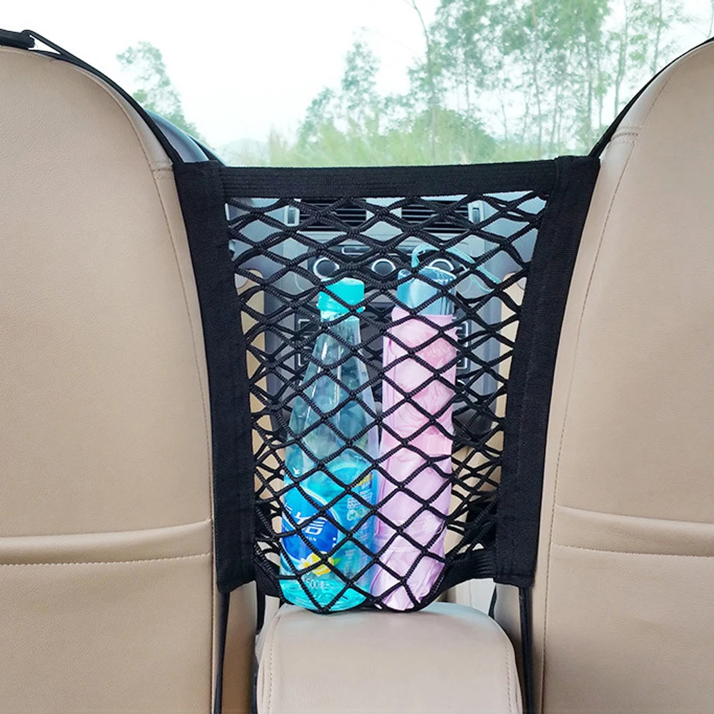Универсальная эластичная сетчатая Сетчатая Сумка, автомобильный органайзер для спинки сиденья, сетчатый держатель для хранения, автомобильный Стайлинг для BMW Mini Cooper One S JCW, аксессуары