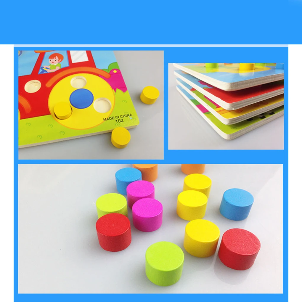 Красочные деревянные детские игрушки познавательная доска для детей обучающая игрушка Монтессори детская головоломка игра Игра настольная головоломка детская игрушка