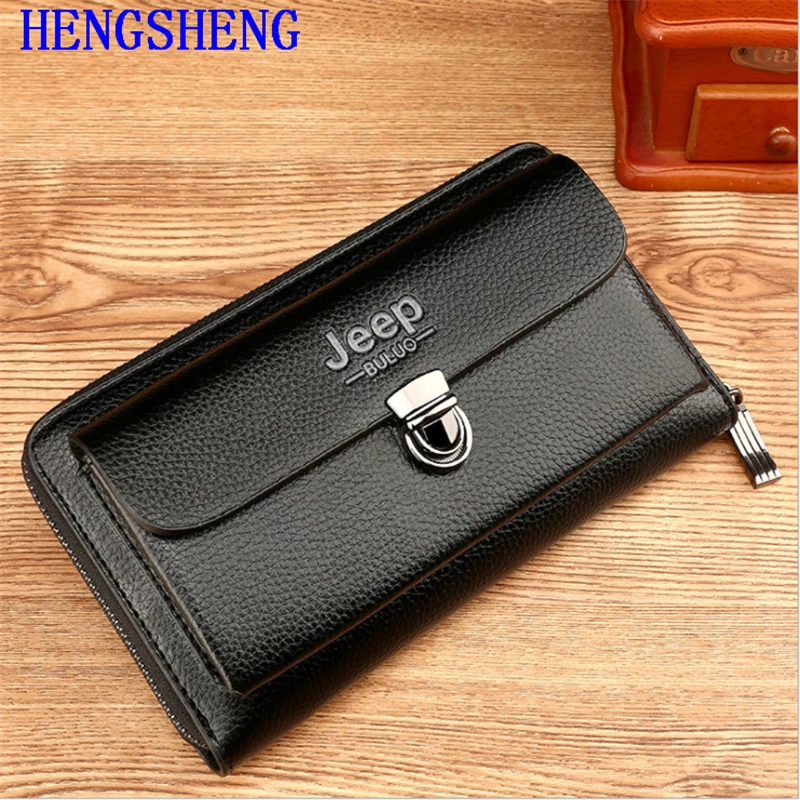 Mva Men Leather Wallet Jeep Buluo Men Long Wallet With Cheap Price Jeep Wallet Passcard Pocket Card Holder Wallet