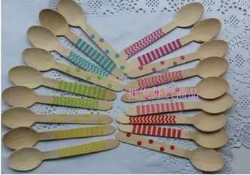 

Disposable wooden spoon disposable tableware eco-friendly spoon 20