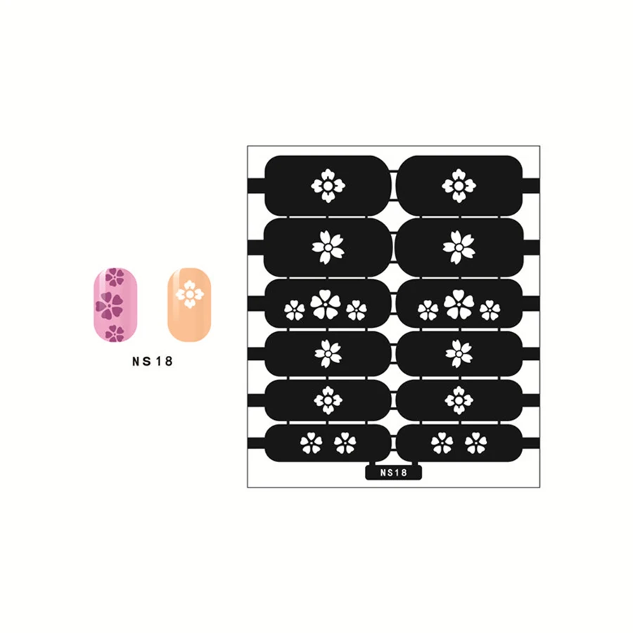 1 шт. новейшее изображение в полоску Аэрограф для дизайна ногтей маникюр краски инструмент трафареты для лака ногтей шаблонные штампы пластины дизайн NS03
