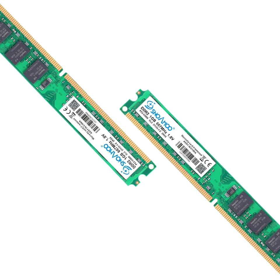 SNOAMOO Настольный ПК ram s DDR2 2 Гб(2x1 ГБ) ram 667 МГц 800 МГц PC2-6400S 240-Pin 1,8 в DIMM для совместимой памяти компьютера гарантия