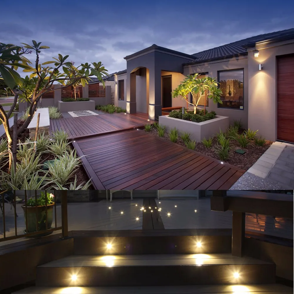 Livre à Prova Pátio da Lâmpada Luz ao ar Inoxidável Varanda Shopping Levou Inground d' Água Piso Decking 10 Pçs - Set B111-10 Decoracion Jardin Aço 26 Lâmpadas subterrâneas