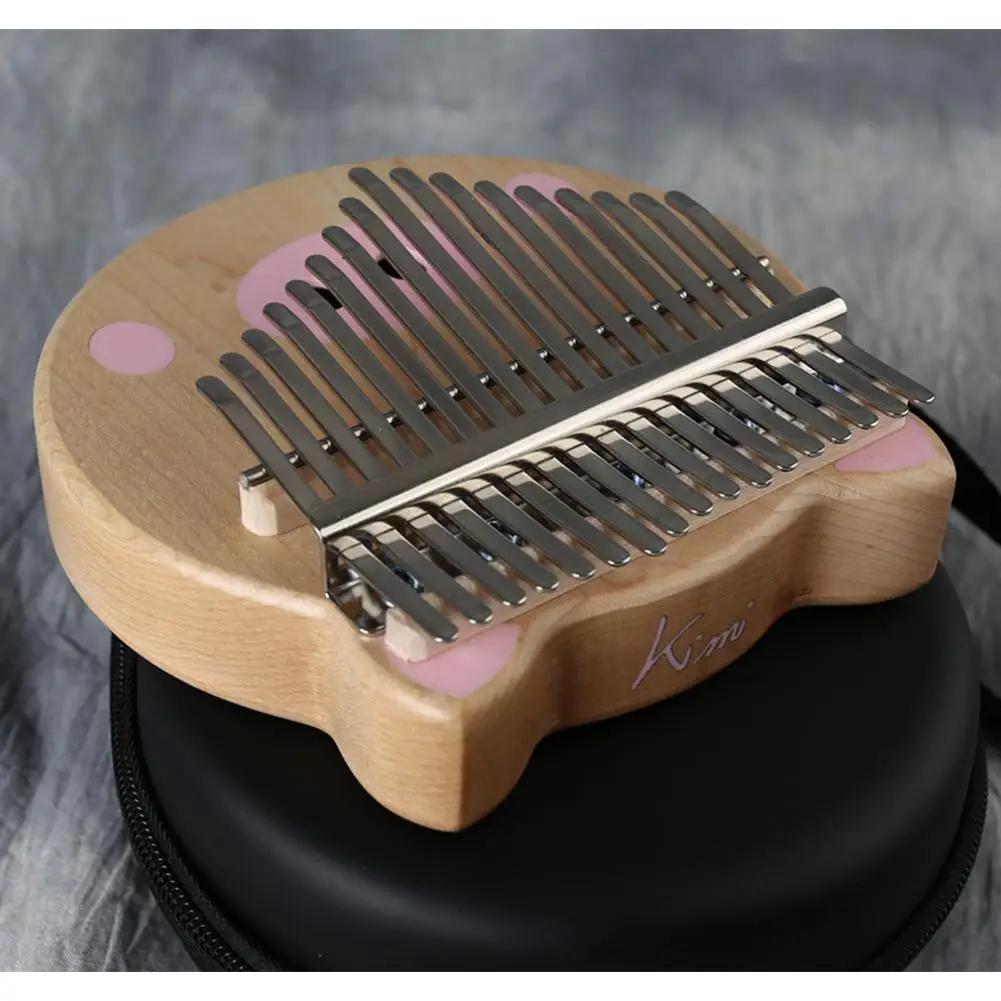 17 Key Kalimba Mbira «пианино для больших пальцев» мультфильм о розовой свинье узор клен дерево вибрафон инструмент с подарочной коробкой