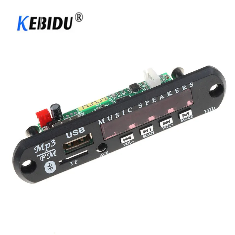 Diy Bluetooth Receiver For Car 12V Bluetooth MP3 decoder board DIY Car Speaker Accessories FM Radio