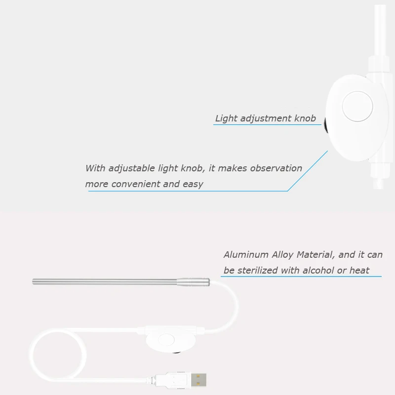 4,9 мм объектив медицинский USB ушной нос Зуб Уход за ушами эндоскоп OTG Android телефон ПК бороскоп осмотр отоскоп эндоскоп камера