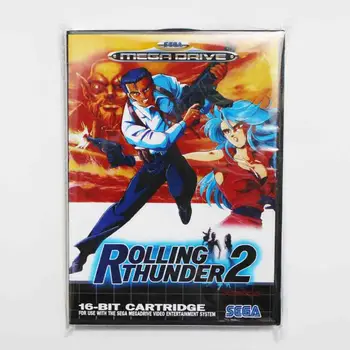 

Rolling Thunder 2 Game Cartridge 16 bit MD Game Card With Retail Box For Sega Mega Drive For Genesis