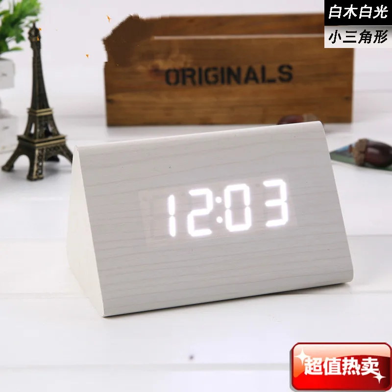 Светодиодный деревянные часы Креативные часы один голосовой деревянные часы рекламы электронные подарки