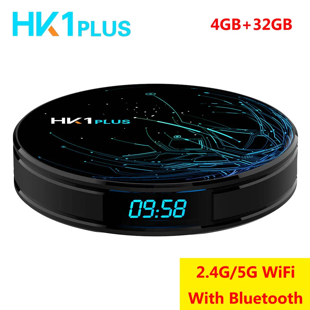 HK1 PLUS 4 ГБ ОЗУ 32 Гб 64 Гб ПЗУ Смарт Android 9,0 ТВ коробка Amlogic S905X2 2,4G 5G WiFi Bluetooth H.265 4K HD 2 Гб 16 Гб медиаплеер - Цвет: only 4GB 32GB TV box