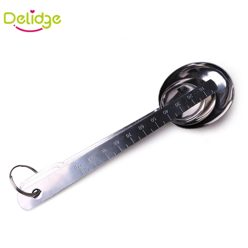 Кухонные мерные ложки Delidge 4 шт./компл. с линейкой из нержавеющей стали|kitchen measuring