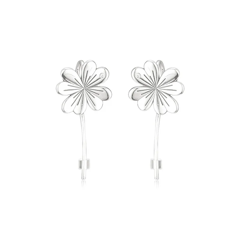 

Women Earrings Fashion Lucky Four Leaf Clover Silver Drop Earrings 2019 New Spring Hanging Earrings Girl Sterling Silver Jewelry