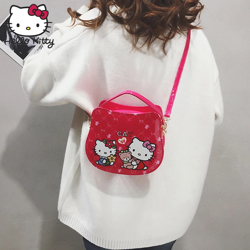 Hello kitty,, сумка, ручная сумка, модная, на одно плечо, Диагональная Сумка, милая, для девочек, мультяшная, розовая, детская, школьная, плюшевая сумка-рюкзак