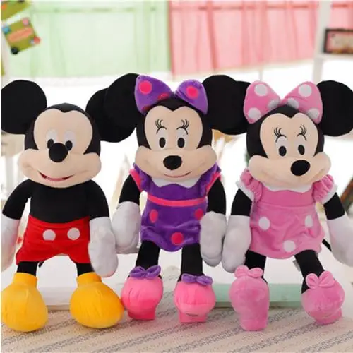 

1pc 48/65cm New Minnie Mouse Minnie Mickey Pelucia Pink Plush Stuffed Doll Mickey Toys Best Gifts for Girlfriend and Children
