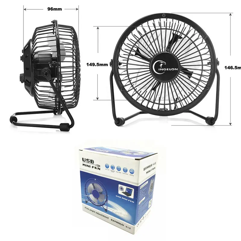 Ingelon USB Fan Mini portable Fans Table Desk Personal Black Blue Green gadgets Dropshipping for Notebook (6)