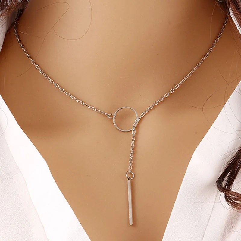 ESERES Очаровательное ожерелье s подвески для женщин в форме листа простой стиль металлическая цепочка звено женское колье-чокер